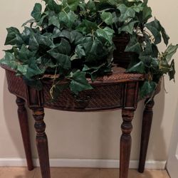 Half Round Console Sofa Table W/Drawer
