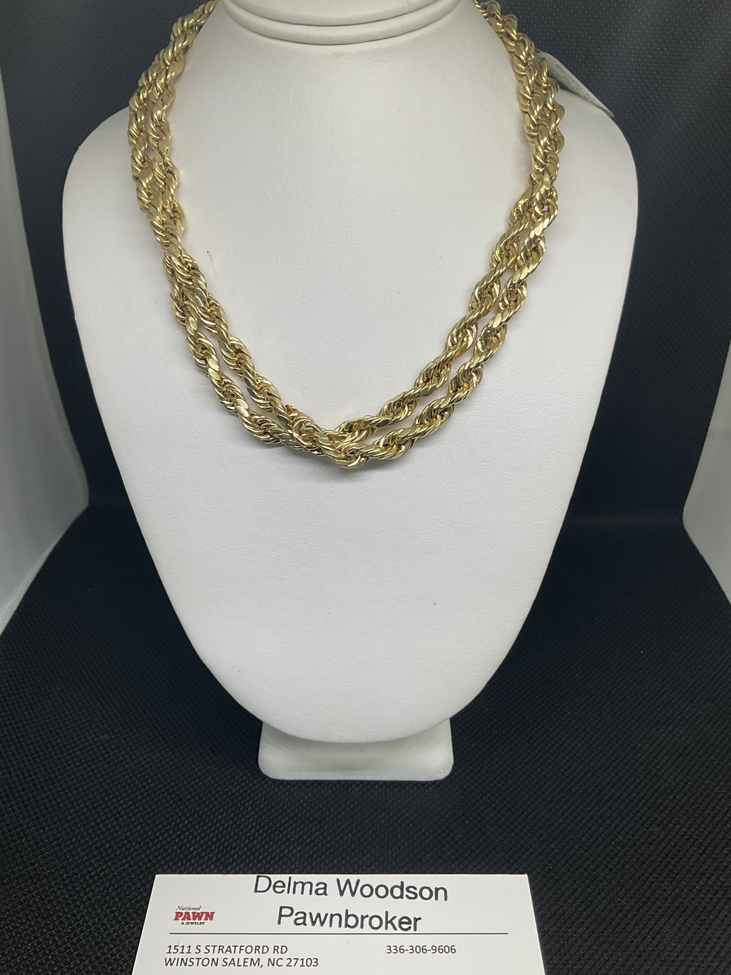 10KT Gold Rope Chain