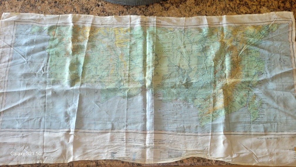 WWII Silk Escape Map