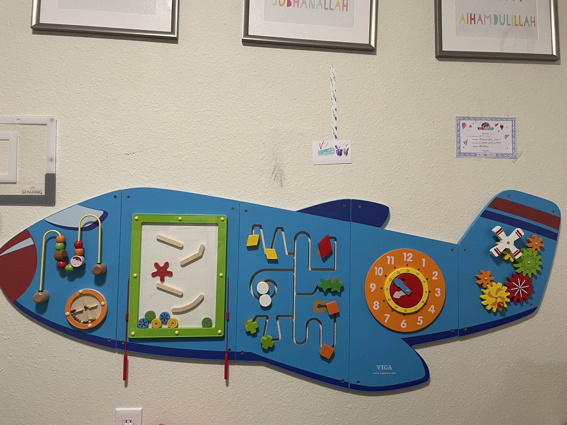 Kids Activity Wall Airplane By Vega toys
