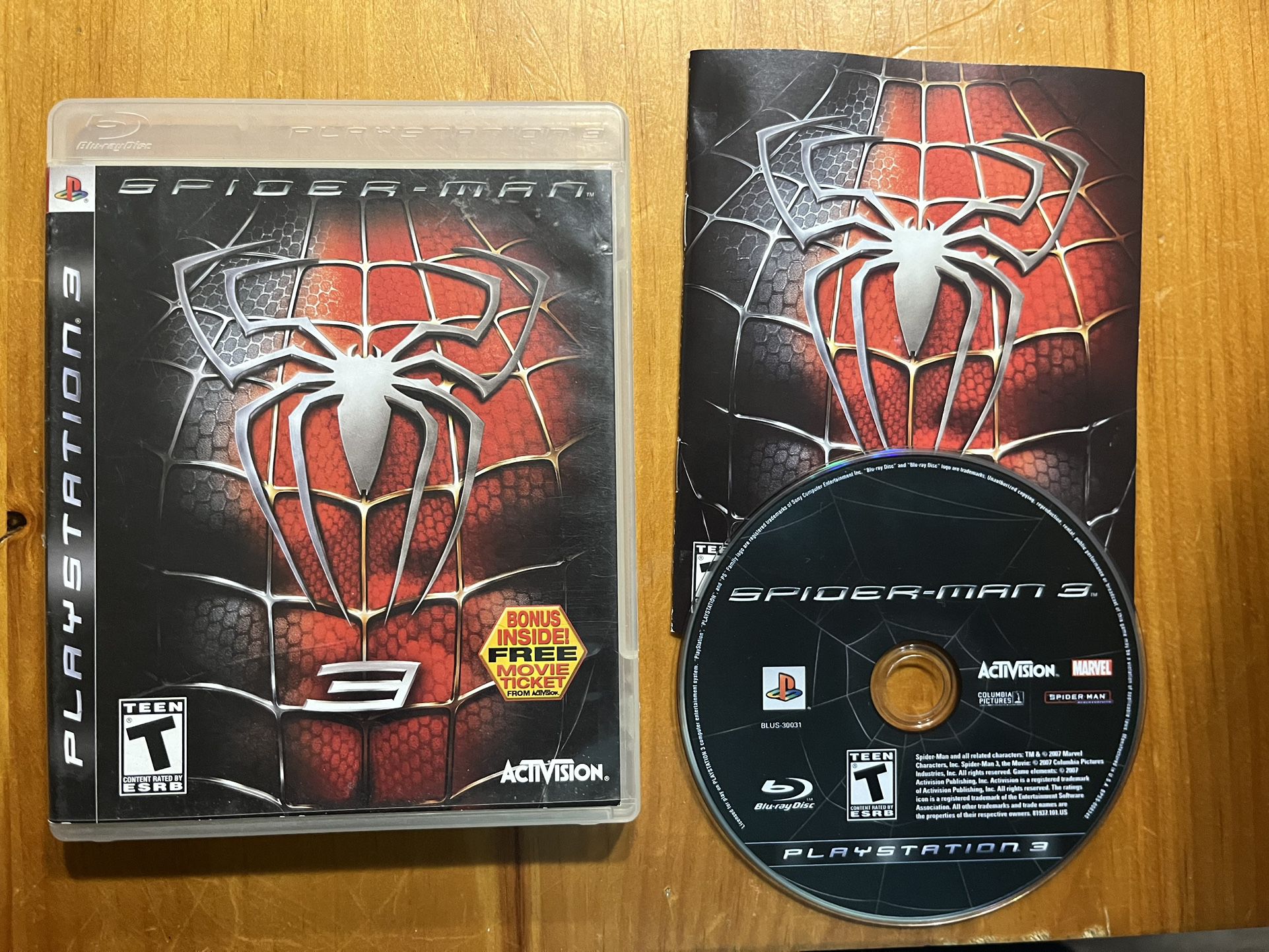 Spider-Man 3 For PlayStation 3 w/Movie Ticket