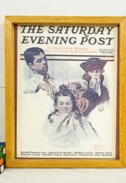 Norman Rockwell Framed Print "The Haircut"