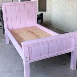 Twin Bed Frame - Pink Or White