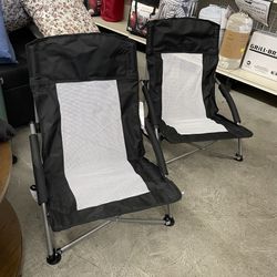 2 Pack; Gianna Folding Camp Chair with Carry Bag, Portable Outdoor Chair for Camping