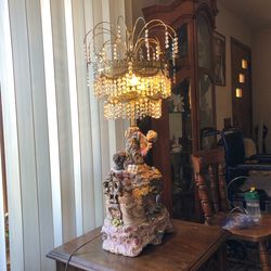 Two Vintage Italian Porcelain  Lamps