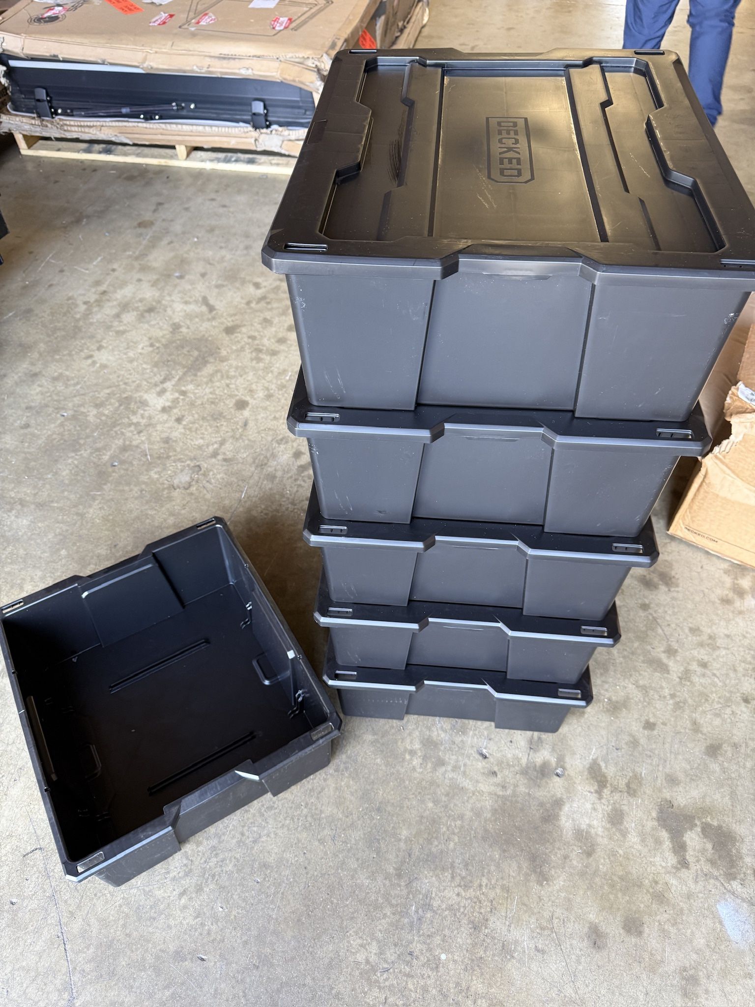 Decked Organizer Portable Stackable Bins for Decked systems 21.1" Length x 17.8" Width x 8" Height