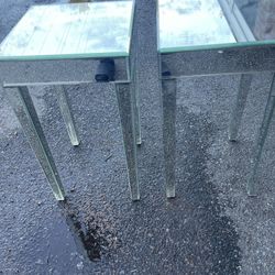 Glass Side Table 
