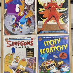 Bongo Comics 1st Issues: Simpsons Comics #1, Bartman #1, Radioactive Man #1, & Itchy & Scratchy Comics #1