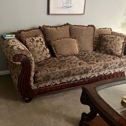 Sofa and Loveseat set.. Big center coffee table included