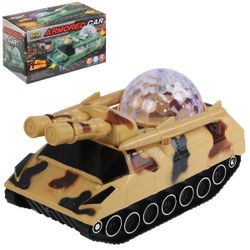 Musical Tank Toy with Bump and Go Action, 3D Lights, Music