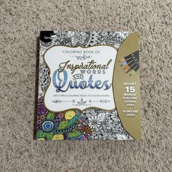 Adult Coloring Book Set Inspirational Quotes