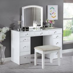VANITY W/ STOOL   