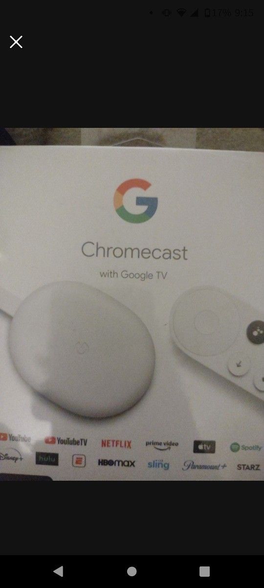 Google Chromecast With Google Tv. Factory Sealed.
