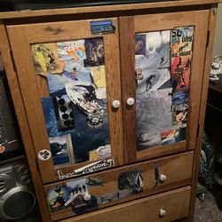 Unfinished Furniture Cabinets , Shelf With Radio 