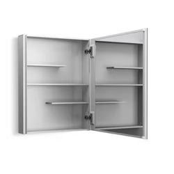 Maxstow 20 in. W x 24 in. H Rectangular Surface Mount Medicine Cabinet with Mirror and Enhanced Storage