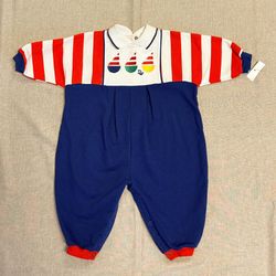 NWOT Baby Dior Nautical Romper 9 Months (18-20lbs)