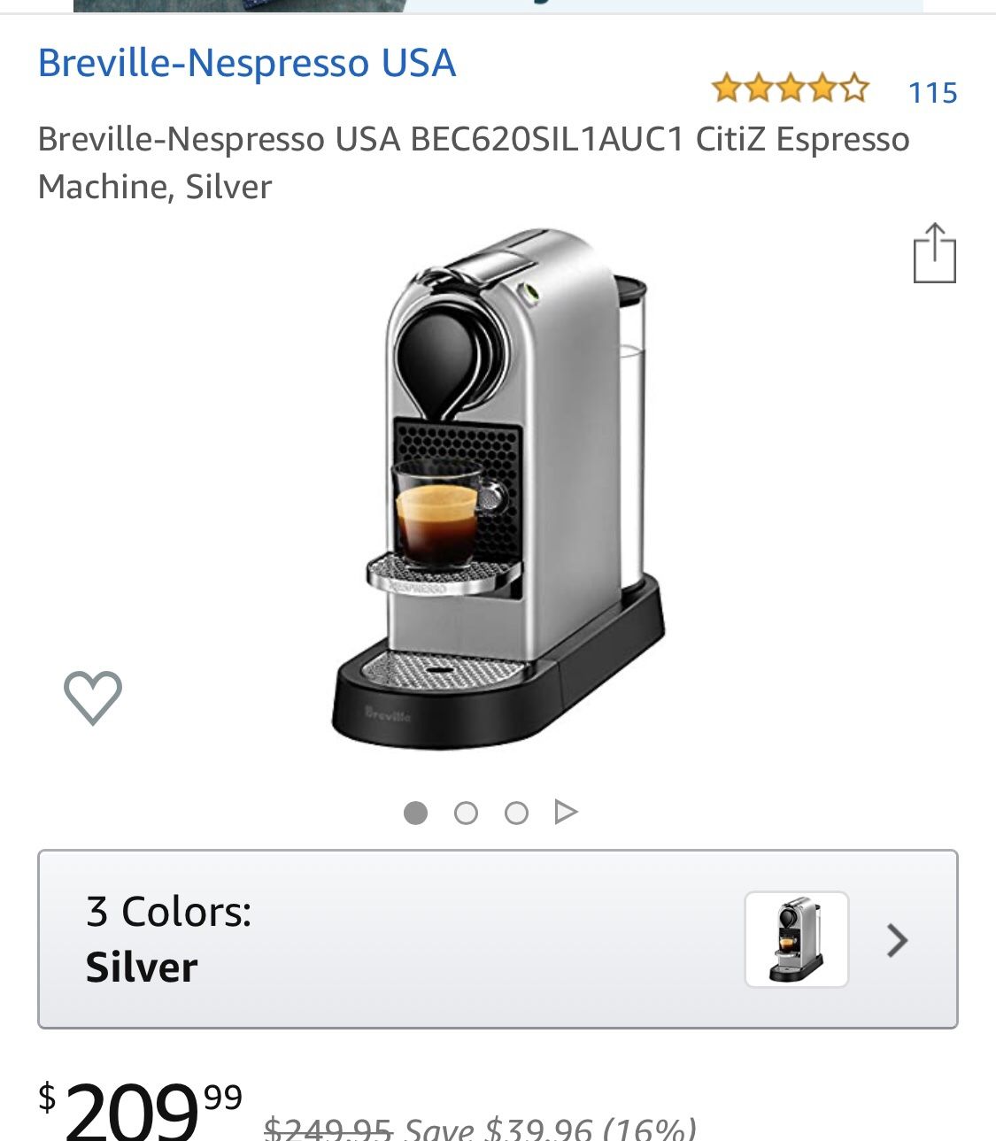Breville espresso