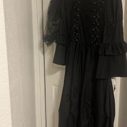 Black Long Dress Gothic Full Length Dress.. Perfect For Halloween 