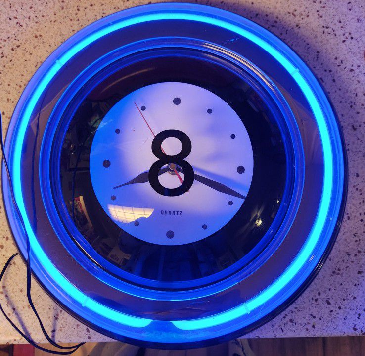 8-Ball Neon Clock
