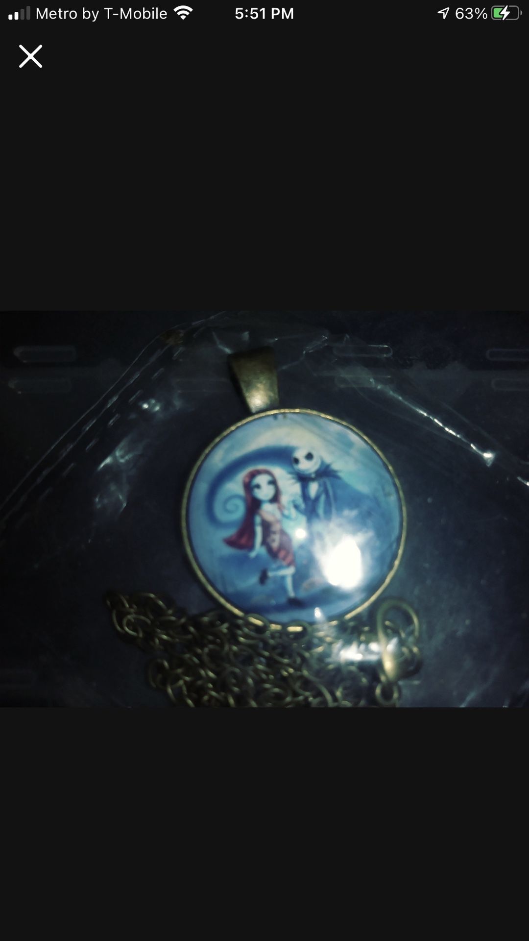 Nightmare Before Christmas Tibetan Silver Necklace