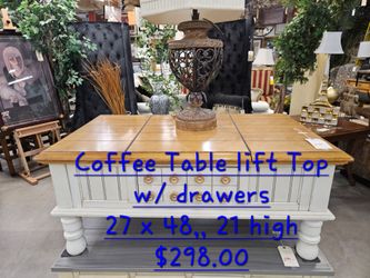 Coffee Table w/ Lift Top We are located at 2811 East Bell road. Another Time Around Furniture.
