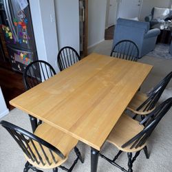 Butcher Block Table & Chairs
