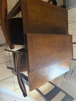 Wood Dining Table with Chairs