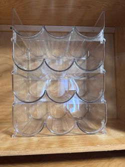 Clear Plastic Stackable Wine Rack