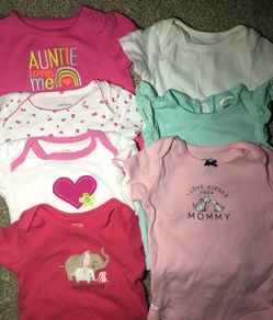 Baby girl 3 month short sleeve onesies bodysuits