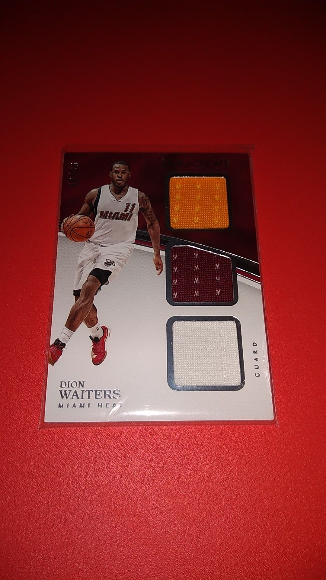 Miami Heat Dion Waiters (Game-Worn)3 Piece Jersey Patch Card(60/99)