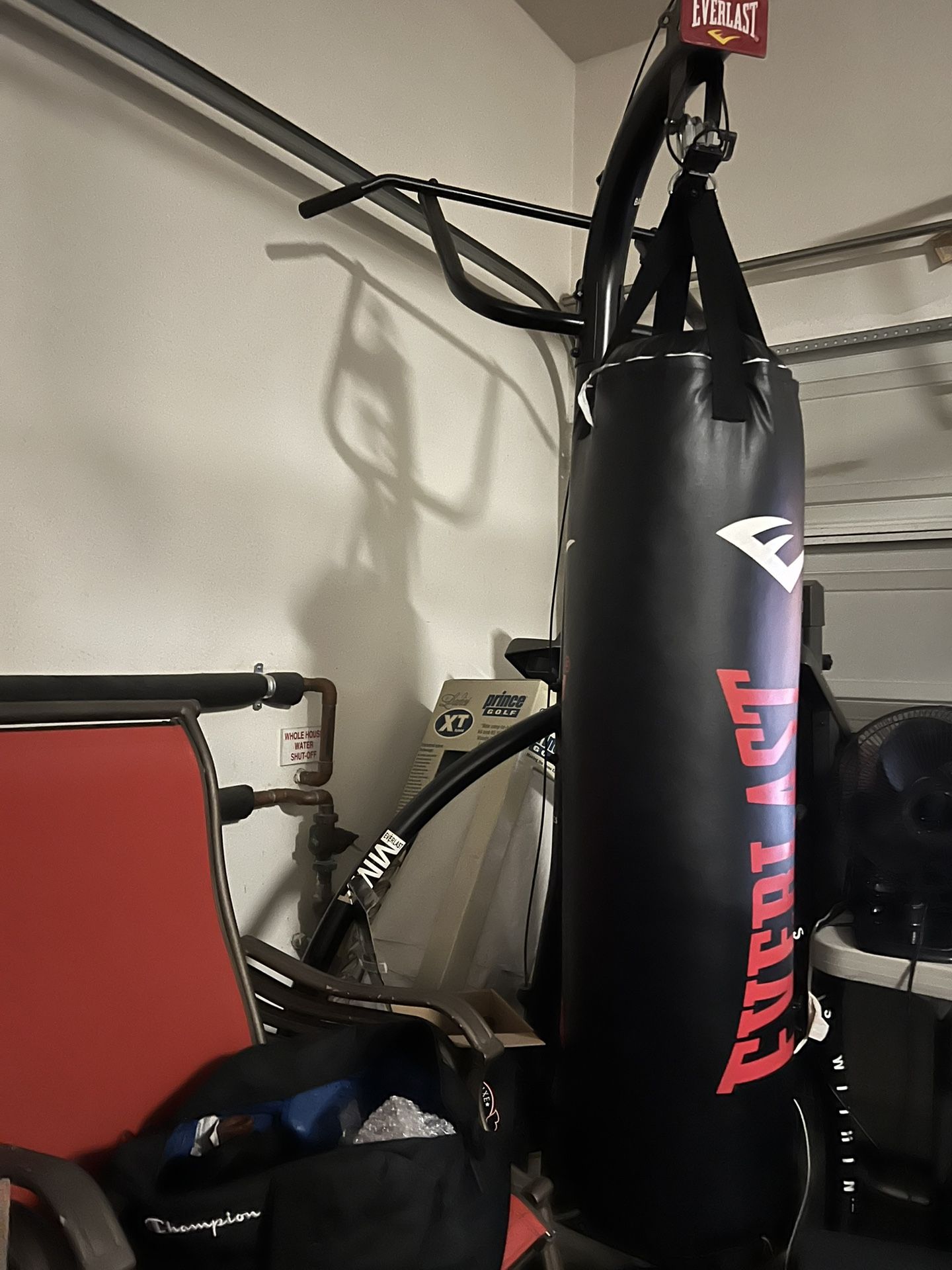 Punching Bag And Holder Plus Pullup Bar