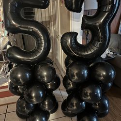 5 and 3 Balloons with balloon stand 