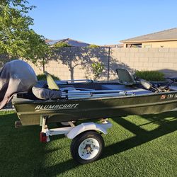 12' Jon Boat 6 hp Nissan outboard w/ trollers