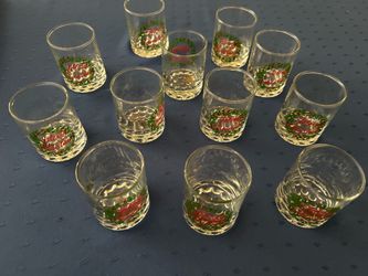 Merry Christmas Shot Glasses Set of 12