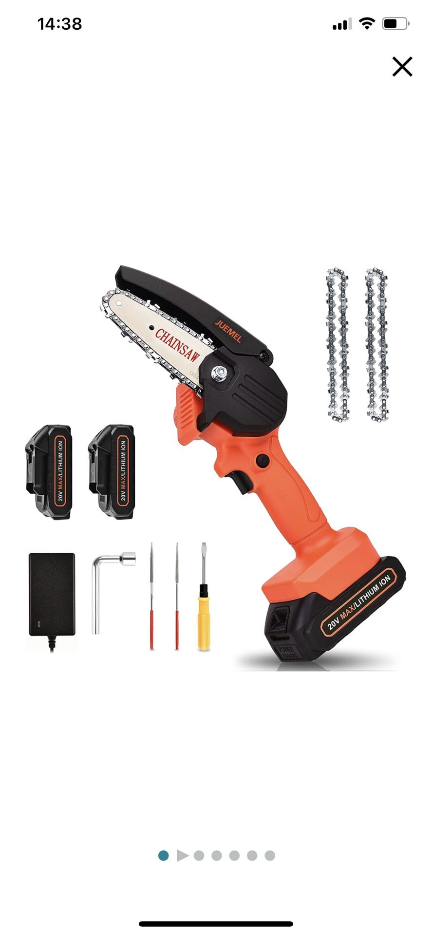 Brand New Mini Chainsaw with 2 Batteries / Portable Cordless Chain Saw 