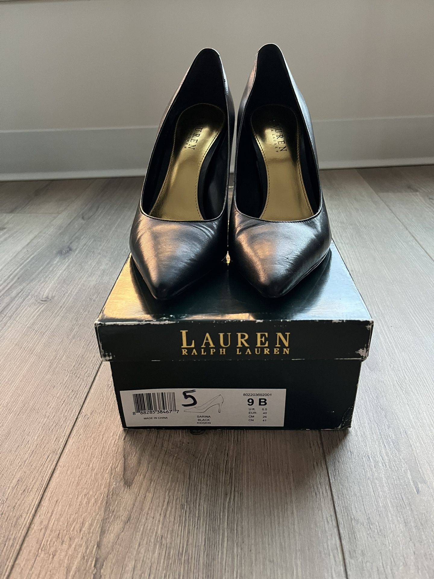Ralph Lauren 'Sarina' Black Stiletto High Heels