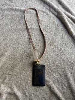 Cheetah print lanyard