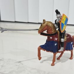 Vintage Jean Hoefler Medieval Knight and Horse Figure Set