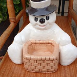 Vintage Snowman Candy/ Soap Dish