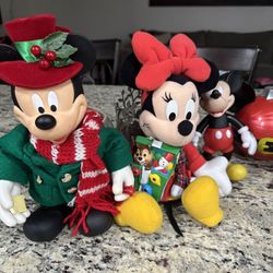 Christmas Mickey and Minnie mouse