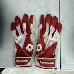 Batting Gloves, Red And White