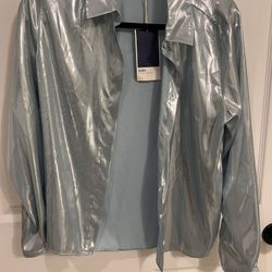 Zara Metallic Blouse 
