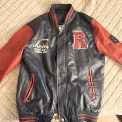 Leather Varsity Jacket 