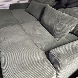 Green Corduroy Couch