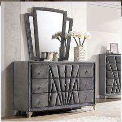 Velvet Grey Dresser 