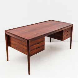 Danish Rosewood Executive Desk by Erik Riisager-Hansen for Haslev