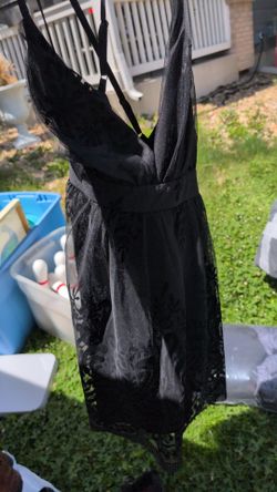 Black dress with lace