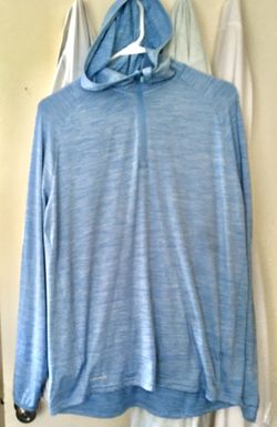 NWOT Russell Training Fit Dri-Power 360 Blue Long Sleeve Pullover Hoodie Size M 