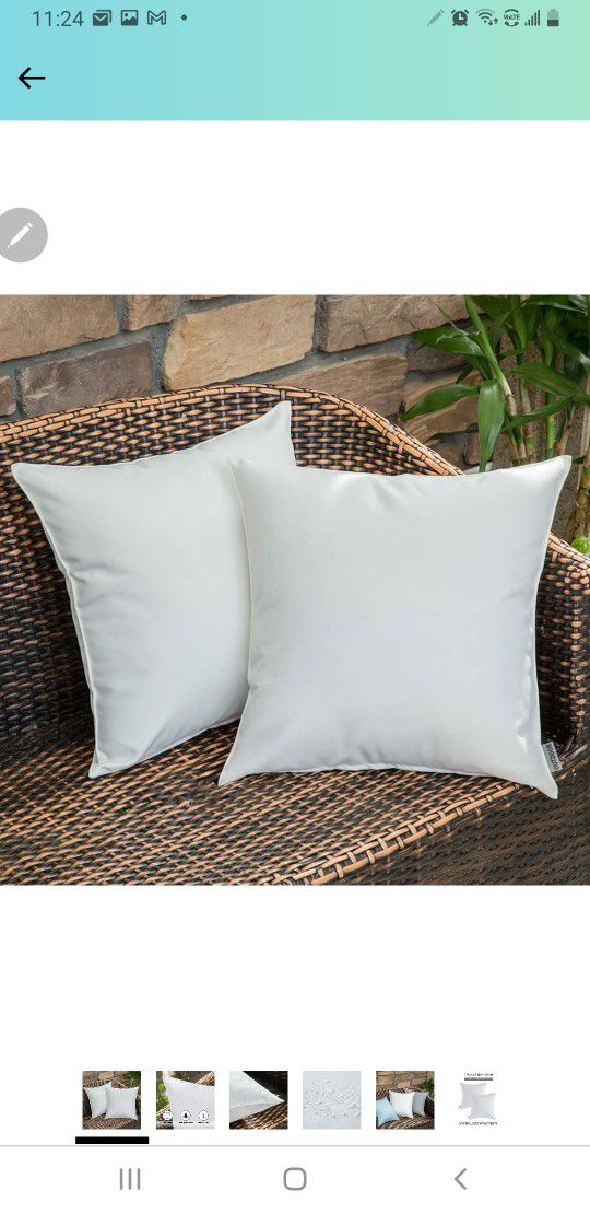 Miulee pillow covers only 24x24 outdoor