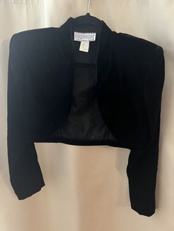 Bolero, Black Velvet, Sz 3-Vintage